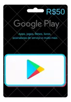 Cartão Presente Gift Card Google Play $50 Reais Digital Card