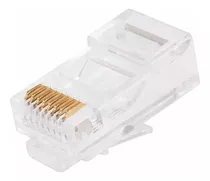 Fichas Macho Plug Rj45 Cat 5e X 50 + 50 Capuchones 