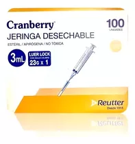 Jeringa 3ml  Luer Lock  Aguja 23g X 1  100u- Deltamed