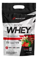 Body Whey Protein Isolado Concentrado Hidrolisado 900g Sabor Morango