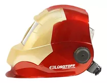Máscara De Soldar Careta Fotosensible Iron Man Lusqtoff Nombre Del Diseño Iron Man Color Rojo Y Dorado