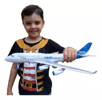 Avião Brinquedo Jumbo Airbus Luz Som E Movimento Envio 24h