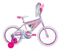 Bicicleta De Paseo Huffy Disney Princesas R16 1v Freno Contrapedal Color Rosa Con Ruedas De Entrenamiento