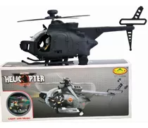 Brinquedo Helicoptero Soldado De  Ação Com Luzes  Som Battle