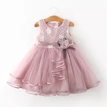Vestido Infantil Festa Roupa De Bebê Princesa Batizado
