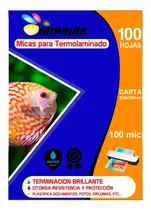 100 Micas Termolaminadora Plastificadora Carta 100mic