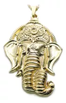 Colar Corrente Com Pingente Deus Ganesha Dourado Hinduísmo