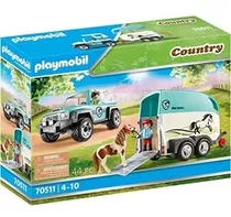 Playmobil Country Fazenda Carro C Trailler E Pônei 70511