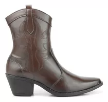 Bota Montaria Feminina Zíper Country Barato Peão