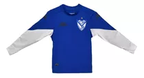 Buzo Kappa Cuello Redondo Kids Azul Francia Blanco Niño