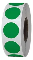 Etiqueta Selo Bolinha Colorida 25mm - Rolo Com 1000 Adesivos Cor Verde