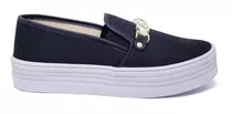 Tênis Feminino Slip On Plataforma Sapatilha Sola Alta K118