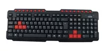 Teclado Multimidia Gamer Usb Action Preto Oex Tc200 Vermelho