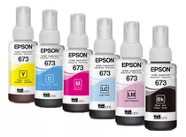 Kit Com 6 Tintas Epson 673 - L800 L805 L810 L850 L1800