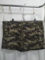 Short De Baño Hombre Verde Estampado Camuflado / Talle 44