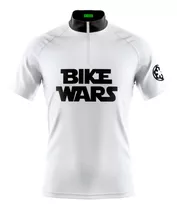 Camisa Ciclismo Bike Wars Branca E Preta Star Wars Mtb Speed