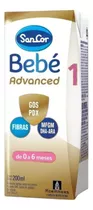 Leche De Formula Sancor Bebe 1 Advanced 200ml Pack X 30 Bricks  0 A 6 Meses