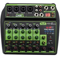 Mezclador Consola Pro Bass Studio Link 8 Interfaz Usb,efecto