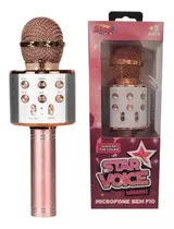 Microfone Star Voice Karaokê-rose Cor Rose