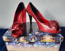 Zapatos De Cuero Rojos