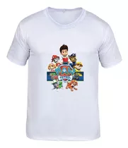 Camisa Camiseta Infantil Manga Curta Patrulha Canina Top