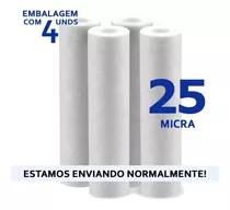 4 Elemento Filtrante Cartucho P/ Filtro Refil 1,5,10,25micra