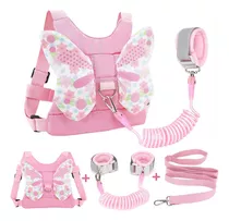 Coleira Infantil Mochila Guia De Segurança Anti Perda Cinta Cor Rosa