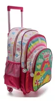 Mochila Carro Candy Brillos 18 Grande Reforzada Phi Phi Color Lila Y Fucsia Diseño De La Tela Liso