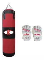 Bolsa De Boxeo Con Relleno Y Cadenas + Guantillas Mma