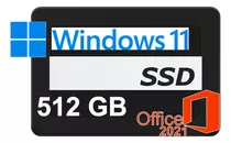 Ssd 512gb Com Windows 11 Instalado + Pacote Office Cor Preto E Branco