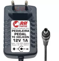 Fonte Carregador 12v Pra Pedal Tc Helicon Voice Play Acustic