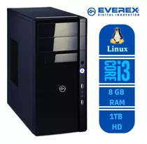 Computador Intel Core I3, 8gb Ddr4, 1tb Hd E Linux - Everex
