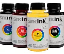 4x100ml  Tinta Stk Pigmenta Impressora P/ Epson Ecotank