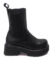 Bota Con Plataforma De Mujer Elasticos Moda Caña Alta Botita