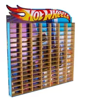 Suporte Organizador Coleção Hotwheels Vitrine Adesivado Mdf