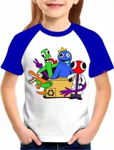 Camiseta Rainbow Friends Blue Turma Roblox Bonecos Na Caixa