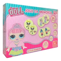 Jogo Da Memória Bonecas Doll Fashion Em Madeira 24 Peças 4+