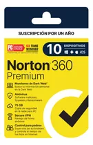 Norton Antivirus 360 Premium 75gb 10 Dispositivos 1 Año