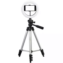 Aro De Luz 20cm Trípode Mesa Clip Celular Led 3 Tonos 10 Niv