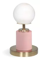 Velador Vintage Globo - Lámpara De Escritorio/mesa De Luz Color De La Estructura Ve220 Bronce Rosa