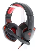 Headset Gamer Xlion Con Microfono Red/black Hp-110 3.5mm+usb