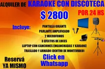 Alquiler De Karaoke Con Discoteca Por 24 Horas