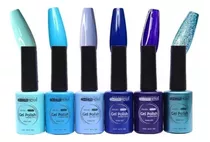 Pack De 6 Colores Esmaltes Permanentes 8 Ml Cherimoya Color Azul