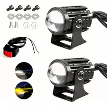 Par Faros Led Impermeables De Color Doble Para Auto, Moto 