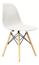 Silla En Polipropileno De Diseño Eames Blanca Color De La Estructura De La Silla Blanco