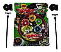 Cartela 4 Beyblades Metal + 2 Lançador + Arena Promoção