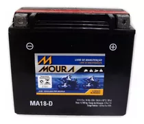 Bateria Moura Hd 18ah Moto 12v 18a 18 Amperes Ma18-d + Nf-e