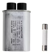 Kit Capacitor De Alta Tensão Microondas 0.95uf 2100v+fusivel