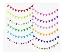 Dada® Guirnalda Banderin Triangulo 10pcs/ 3m Para Fiesta 