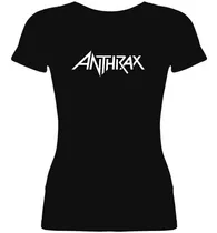 Remera Mujer Algodón Anthrax Heavy Metal Trash